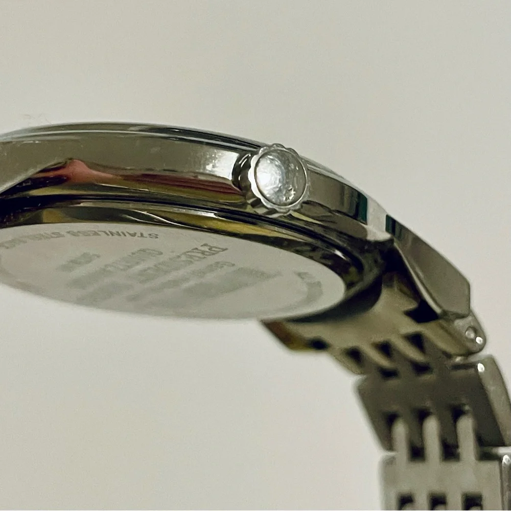 Men’s Game Time Minnesota Twins Baseball Silver Multi-Link Watch